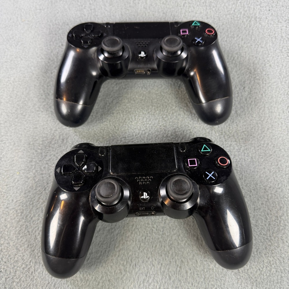 Sony PlayStation 4 DualShock 4 Wireless Controller Lot of 2 Jet Black CUH-ZCT2U